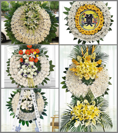 山东青岛平度市仁兆镇中仁兆村花圈速递